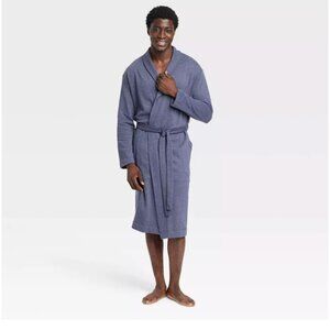Men's/Unisex Blue French Terry / Cotton  Good Fellow Robe